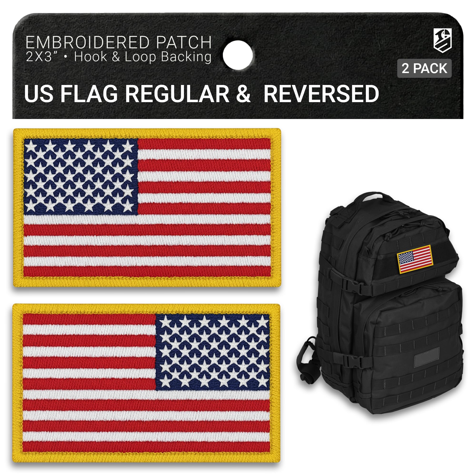 Amazon.com: Bluyellow 2-Pack American Flag Patch Premium